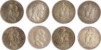 Preussen 4 x Siegestaler Wilhelm I. 1861-1888. -