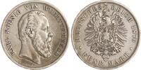 Württemberg 5 Mark Karl 1864-1891. -