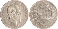 5 Lire 1874 Italien Vittorio Emanuele II. 1861-1878. Sehr schön