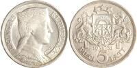 5 Lati 1931 Lettland Trachtenmädchen. Vorzüglich
