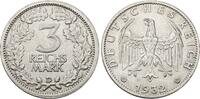 Weimarer Republik 3 Reichsmark 1932 D Umlaufmünze. VF-EF