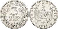 Weimarer Republik 3 Reichsmark 1932 F Umlaufmünze. VF-EF