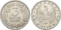 Weimarer Republik 3 Reichsmark 1932 J Umlaufmünze. EF