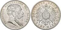 Baden 5 Mark 1907 G Friedrich I. 1856-1907. VF+