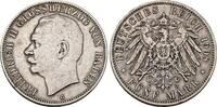 Baden 5 Mark 1908 G Friedrich II. 1907-1918. VF, Randfehler