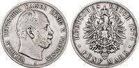 Preussen 5 Mark 1874 A Wilhelm I. 1861-1888. F/VF