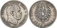 Preussen 5 Mark 1875 A Wilhelm I. 1861-1888. F/VF