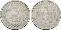 Weimarer Republik 3 Reichsmark 1931 A Umlaufmünze. EF