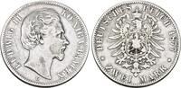 Bayern 2 Mark 1877 D Ludwig II. 1864-1886. Sch&ouml;n/Sehr sch&ouml;n 351.10 元  ＋  78.02 元 运费