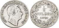 Baden 1/2 Gulden 1847 Carl Leopold Friedrich 1830-1852 Sehr sch&ouml;n 312.09 元  ＋  78.02 元 运费