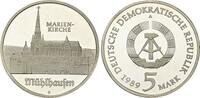 DDR 5 Mark 1989 A M&uuml;hlhausen. Polierte Platte in Kapsel 390.11 元  ＋  78.02 元 运费