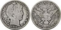 USA Half Dollar 1910 Barber Half Dollar. Sch&ouml;n 585.17 元  ＋  78.02 元 运费