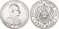 Preussen 5 Mark 1914 A Wilhelm II. 1888-1918. VF, gereinigt