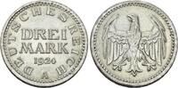 Weimarer Republik 3 Reichsmark 1924 A VF-EF