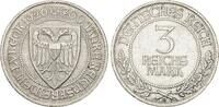Weimarer Republik 3 Reichsmark 1926 A Lübeck. EF