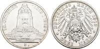 Sachsen 3 Mark 1913 E Friedrich August III. 1904-1918. EF, Kratzer auf dem Avers