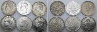 Bayern 6 x 3 Mark 1908 D - 1913 D Otto 1886-1913. VF