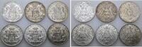 Hamburg 6 x 3 Mark 1908 J - 1913 J VF