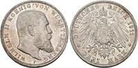 Württemberg 3 Mark 1911 F Wilhelm II. 1891-1918. EF