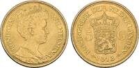 Niederlande 5 Gulden 1912 Wilhelmina 1890-1948. Vorz&uuml;glich - Stempelglanz 513.65 US$  +  23.09 US$ shipping
