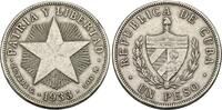 Kuba 1 Peso 1933 1. Republik Sehr sch&ouml;n 83.97 US$  +  11.20 US$ shipping