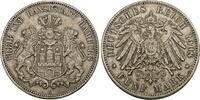 Hamburg 5 Mark 1908 J VF