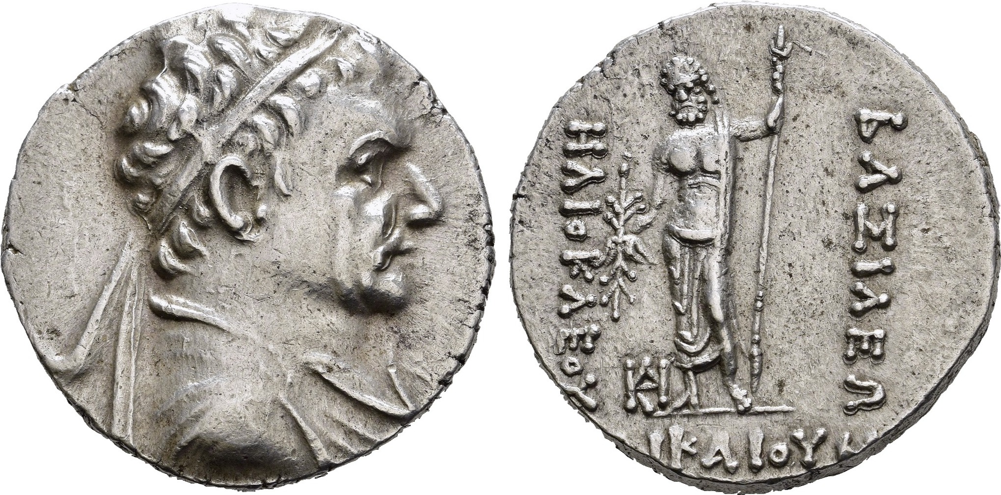 Baktrien Tetradrachme. Griechische Könige Heliokles I., 145-130 V. Chr ...