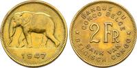 Zaire 2 Francs Belgisch Kongo Leopold III. von Belgien, 1934-1950 -