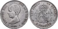 Spanien 5 Pesetas Königreich Alfons XIII., 1886-1931 -