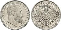 2 Mark 1902 WÜRTTEMBERG, KÖNIGREICH Wilhelm II., 1891-1918 Sehr schön/Vorzüglich