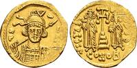 Solidus Constantinus IV., 668-685, mit Heraclius und Tiberius. -