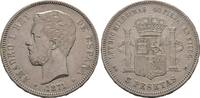 Spanien 5 Pesetas Königreich Amadeus I., 1871-1873 -