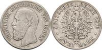 Baden 2 Mark 1876 G Friedrich I. 1856-1907 s-ss 81.50 US$  +  232.86 US$ shipping