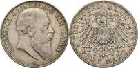 Baden 5 Mark 1907 G Friedrich I. 1856-1907 Rf. u. Kr., ss 58.21 US$  +  232.86 US$ shipping