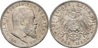 Württemberg 3 Mark 1911 F Wilhelm II. 1891-1918 Kl. Kr., ss 25.61 US$  +  232.86 US$ shipping