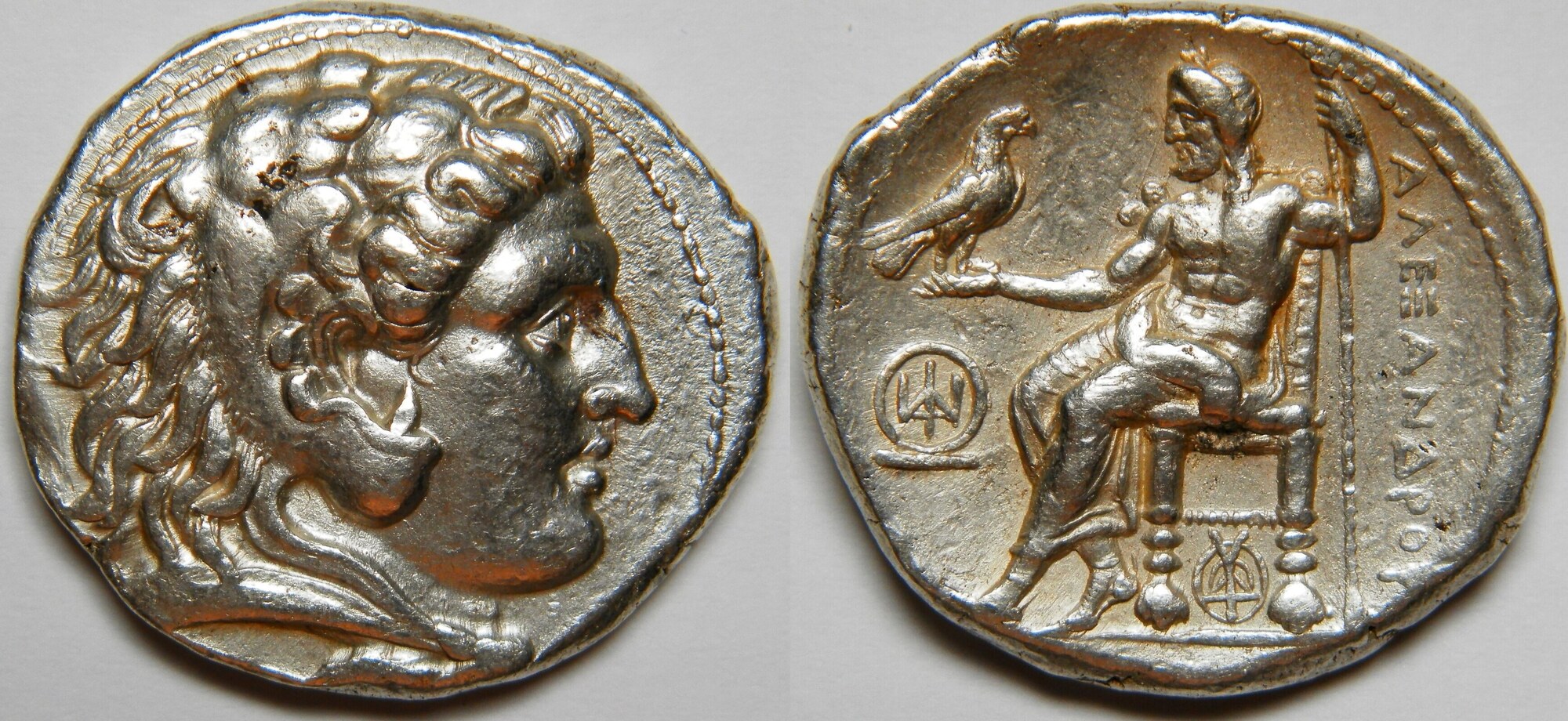 Kingdom of Macedon AR Tetradrachm 306-283 BC Demetrios I Poliorketes XF ...