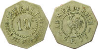 Medaillen 10 centimes #7358 - Jeton Armée du rhin 22 mm RARE -