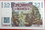Banknoten - Frankreich 50 francs #15850 - Billet Le Verrier 1950 SUP -