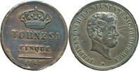 Weltmünzen #14364 - ITALIE- Royaume des DEUX-SICILES - CINQUE TORNESI – 1849, Naples -