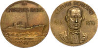 Medaillen #15148 - Médaille Paquebot Claude Bernard 1950 par Claude Fraisse 50 mm -