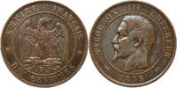 Frankreich 10 centimes #18948 - 1855 B Rouen Chien TTB+ Napoléon III -