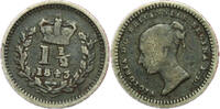 Weltmünzen 1 1/2 pence Royaume Uni Victoria 1843 TTB #5456 -