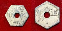 Medaillen 15 centimes #7558 - Jeton Nantes Tramways Zinc nickelé 25 mm variété poinçon -