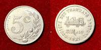 Medaillen 5 centimes #7223 - Jeton de Tramway Saint Malo Alu 1921 1,12 gr 21,23 mm RARE -