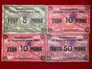 Banknoten - Frankreich 50 Pfennig #6970 - Billets de nécessité RARE Notgeld Metz 5, 10, 10 et sans date -