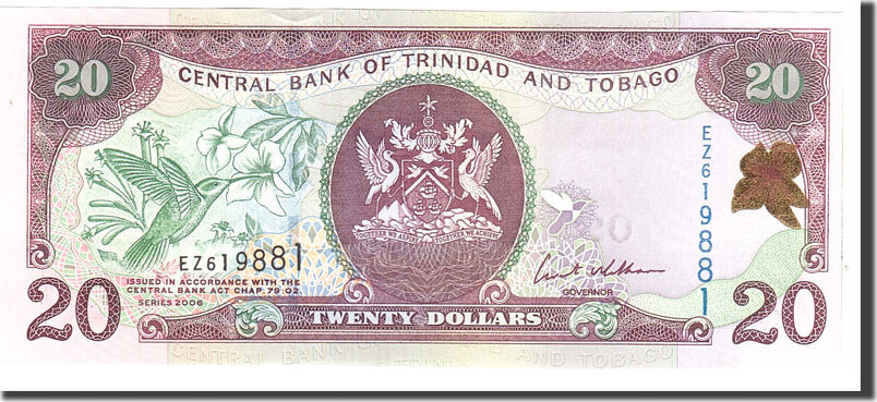 Trinidad And Tobago 20 Dollars 2009 Banknote Undated KM 49 UNC 65 70   112716a 