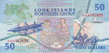 Cook Islands 50 Dollars 1992 Banknote, Undated, KM:10a UNC(65-70)