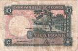 Belgian Congo 10 Francs 1944 1944-06-10 VF(30-35)