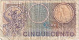 Italy 500 Lire 1974 Banknote, 1974-02-14, KM:94 VF(20-25)