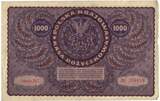 Poland 1000 Marek 1919 Banknote, 1919-08-23, KM:29 VF(20-25)